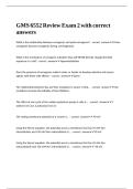 GMS 6552 Review Exam 2 with correct answers