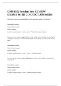 GMS 6552 Problem Sets REVIEW EXAM 1 WITH CORRECT ANSWERS 