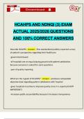 HCAHPS AND NDNQI &lpar;3&rpar; EXAM ACTUAL 2025&sol;2026 QUESTIONS AND 100&percnt; CORRECT ANSWERS