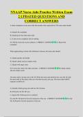 NNAAP Nurse Aide Practice Written Exam  2 UPDATED QUESTIONS AND  CORRECT ANSWERS