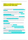 OMSA recertification practice test questions with 100&percnt; pass