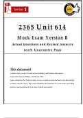 2365 Unit 614Mock Exam Version BActual Questions and Revised Answers 100% Guarantee Pass