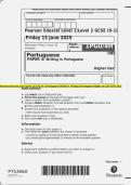 Pearson Edexcel Level 1&sol;Level 2 GCSE &lpar;9&ndash;1&rpar; Portuguese PAPER 4&colon; Writing in Portuguese Higher tier QP JUNE 2025