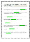 PTC CREO Certification Test - Part 2 Set 2024-2025 Guide