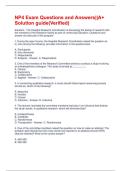 NP4 Exam Questions and Answers&vert;&vert;A&plus; Solution guide&lpar;Verified&rpar;