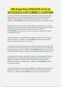 AHS Exam Prep UPDATED ACTUAL  QUESTIONS AND CORRECT ANSWERS
