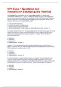 NP1 Exam 1 Questions and Answers&vert;&vert;A&plus; Solution guide &lpar;Verified&rpar;