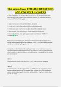Med admin Exam UPDATED QUESTIONS  AND CORRECT ANSWERS