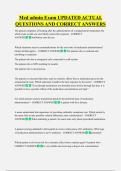 Med admin Exam UPDATED ACTUAL  QUESTIONS AND CORRECT ANSWERS