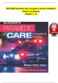 TEST BANK Paramedic Care- Principles & Practice&comma; 6th Edition&comma; Volume 5 by Bledsoe&comma; Chapters 1 - 16
