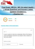 Final Exam&colon; NR324 &sol; NR 324 Adult Health I &vert; Actual Questions and Answers Latest Updated 2025&sol;2026 &lpar;Graded A&plus;&rpar; - Chamberlain