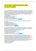ATLS Post Test &num;2 Questions With Correct Answers