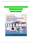 TEST BANK For Leddy & Pepper&rsquo;s Professional Nursing 9th Edition by Lucy Hood Chapters 1 - 22 Comple