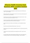 Package Deal for Arkansas Health Insurance  Exam With 100&percnt; Correct Answers &vert; Verified &vert; Updated &vert; 2025&sol;2026
