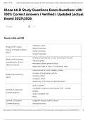 Klose MLD Study Questions Exam Questions with 100&percnt; Correct Answers &vert; Verified &vert; Updated &lpar;Actual Exam&rpar; 20252026