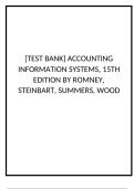 -TEST BANK- ACCOUNTING INFORMATION SYSTEMS&comma; 15TH EDITION BY ROMNEY&comma; STEINBART&comma; SUMMERS&comma; WOOD