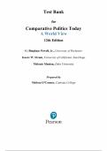 Test Bank &mdash; Comparative Politics Today&colon; A World View&comma; 12th Edition &mdash; G&period; Bingham Powell&comma; Jr&period;&comma; Kaare W&period; Str&oslash;m&comma; Melanie Manion&comma; Russell J&period; Dalton &mdash; ISBN 9780137537112