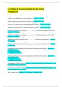 NJ CALA Exam Questions And Answers