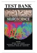NEUROSCIENCE 6TH EDITION TEST BANK BY PURVES CHAPTER 1-34 EXAM QUESTIONS WITH CORRECT ANSWERS RATED A&plus; 2025&sol; 2026