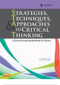 Strategies&comma; Techniques&comma; & Approaches to Critical Thinking&colon; A Clinical Reasoning Workbook for Nurses&comma; 6th Edition