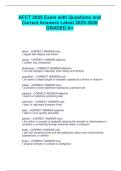 AFCT 2025 Exam with Questions and Correct Answers Latest 2025-2026 GRADED A&plus;&period;