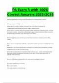 PA Exam 3 with 100&percnt; Correct Answers 2025&sol;2026