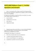 NURS 6660 Midterm Exam 1 &vert; Verified Questions and Answers