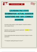 LOUISIANA P&C STATE EXAMINATION ACTUAL 2025&sol;2026 QUESTIONS AND 100&percnt; CORRECT ANSWERS