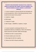 PEDIATRIC CMS EXAM NEWEST 2025&sol;2026 ACTUAL EXAM WITH  COMPLETE QUESTIONS AND CORRECT DETAILED ANSWERS &lpar;100&percnt;  VERIFIED ANSWERS&rpar; &vert;ALREADY GRADED A&plus;&vert; &vert;&vert;PROFESSOR  VERIFIED&vert;&vert; 
