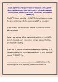 SALPA CERTIFICATION EXAM NEWEST 2025&sol;2026 ACTUAL EXAM  WITH COMPLETE QUESTIONS AND CORRECT DETAILED ANSWERS  &lpar;100&percnt; VERIFIED ANSWERS&rpar; &vert;ALREADY GRADED A&plus;&vert; &vert;&vert;PROFESSOR  VERIFIED&vert;&vert; 