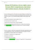 Virtual ATI Predictor &lpar;Green Light&rpar; Latest Version 2025 Comprehensive Questions And Verified Answers Already Graded A&plus;