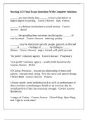 Nursing 212 Final Exam Questions With Complete Solutions