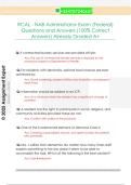 RCAL - NAB Administrator Exam &lpar;Federal&rpar;  Questions and Answers &lpar;100&percnt; Correct  Answers&rpar; Already Graded A&plus;