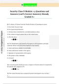 Security Class D Module 1-3 Questions and  Answers &lpar;100&percnt; Correct Answers&rpar; Already  Graded A&plus;