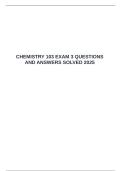  CHEMISTRY 103 EXAM 3 QUESTIONS AND ANSWERS SOLVED 2025