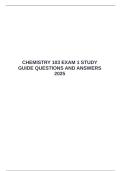 WSU CHEM 103 EXAM BUNDLE &lpar;COMPLETE SOLUTIONS&rpar;