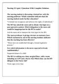 Nursing 212 quiz 2 Questions With Complete Solutions