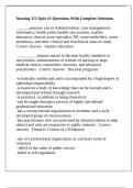 Nursing 212 Quiz &num;2 Questions With Complete Solutions