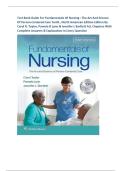 Test Bank Guide For Fundamentals Of Nursing &colon; The Art And Science Of Person-Centered Care Tenth &comma; North American Edition By Carol R&period; Taylor&comma; Pamela B Lynn & Jennifer L Bartlett ALL Chapters With Complete Answers & Explanation In Every Question