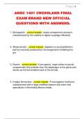 ANSC 1401 CROSSLAND FINAL  EXAM BRAND NEW OFFICIAL  QUESTIONS WITH ANSWERS&period; 