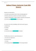 Indiana Primary Instructor Exam With Answers