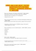 AMMO 49&18 NKO MOST TESTED QUESTIONS WITH REVISED CORRECT ANSWERS VERIFIED A&plus; 2025-2026