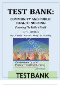 Community and Public Health Nursing&colon; Promoting the Public&rsquo;s Health&comma; 10th Edition &ndash; Cherie Rector & Mary Jo Stanley &vert; Complete Test Bank with Solutions