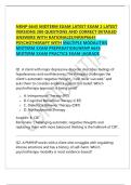 NRNP 6645 MIDTERM EXAM LATEST EXAM 2 LATEST  VERSIONS 200 QUESTIONS AND CORRECT DETAILED  ANSWERS WITH RATIONALES&sol;NRNP6645  PSYCHOTHERAPY WITH MULTIPLE MODALITIES  MIDTERM EXAM PREPARATION&sol;NRNP 6645  MIDTERM EXAM PRACTICE EXAM &vert;AGRADE    Q1&period; A client with