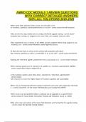 AMMO CDC MODULE 1 REVIEW QUESTIONS WITH CORRECT DETAILED ANSWERS 100&percnt; ALL SOLUTIONS 2025-2026