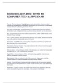 CGS1060C-2237-4801 - INTRO TO COMPUTER TECH & APPS EXAM QUESTIONS AND ANSWERS 2025-2026