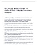 CHAPTER 1 INTRODUCTION TO COMPUTERS EXAM QUESTIONS AND ANSWERS