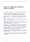 INTRO TO COMPUTER CONCEPTS MODULE 1 EXAM WITH 100&percnt; CORRECT ANSWERS