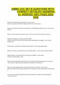 AMMO CDC SET B QUESTIONS WITH CORRECT DETAILED ANSWERS A&plus; VERIFIED 100&percnt; PASS 2025-2026