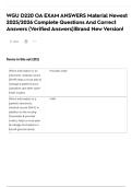 WGU D220 OA EXAM ANSWERS Material Newest  2025&sol;2026 Complete Questions And Correct  Answers &lpar;Verified Answers&rpar;&vert;Brand New Version&excl;